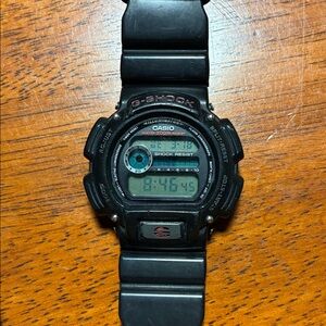 Casio G-Shock Black Digital Watch with Red Accent